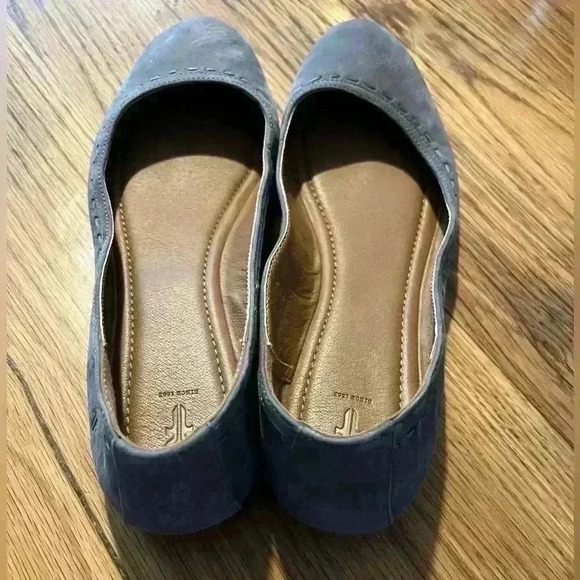 Frye Tinsley Stitch Suede Gray Ballet Flats size 8.5M - Picture 2 of 9